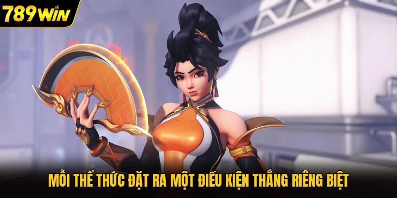 Mỗi thể thức đặt ra một điều kiện thắng riêng biệt